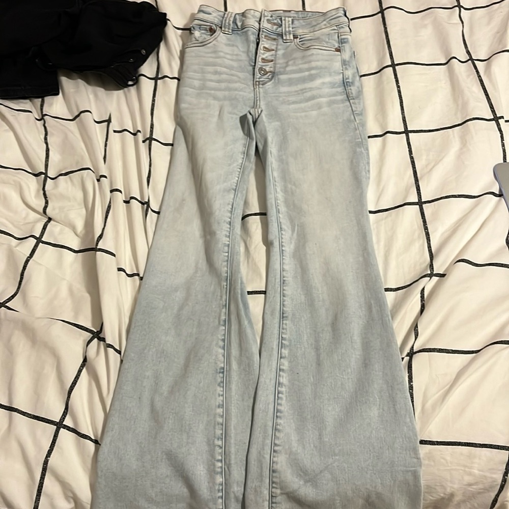 ultra high rise ultra flare jeans